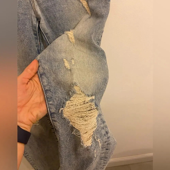 MOTHER The Super Stunner Ankle Say Amen, Again! Blue Size 26 - Picture 6 of 12